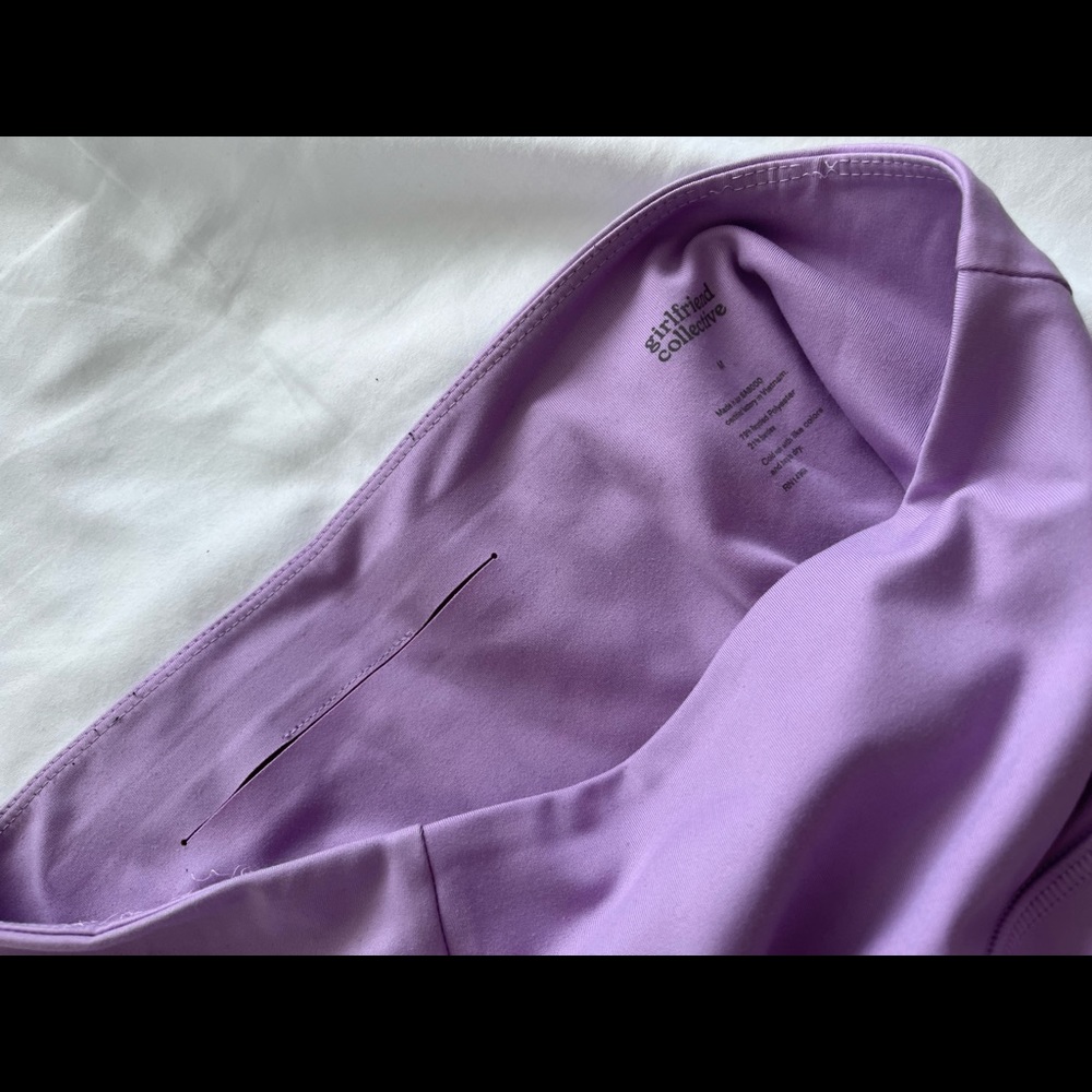 Lilac High Rise Run Shorts - Picture 4 of 4